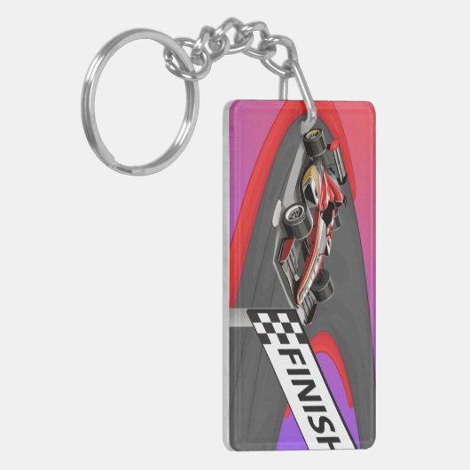 Red Formula Racing Car キーホルダー (正面左)