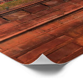 Red Fort in Delhi, India during a beautiful sunset ポスター (角)