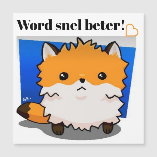 Red Fox マグネット招待状 (正面)