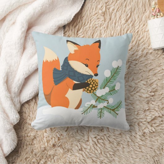 Red Fox Christmas fun クッション (ブランケット)