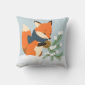 Red Fox Christmas fun クッション (正面)