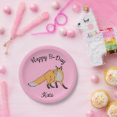Red Fox Happy Birthday ペーパープレート (パーティー)