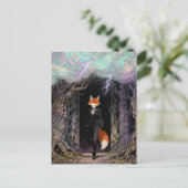 Red Fox in a Suit Forest Thunderstorm ポストカード (スタンド正面)