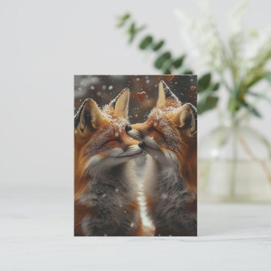 Red Fox in Love ポストカード (スタンド正面)