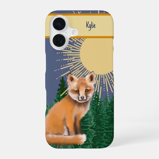 Red Fox Phone Case iPhone 16ケース (裏面)