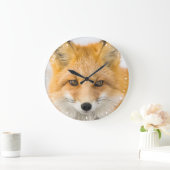 Red Fox Portrait ラージ壁時計 (ホーム)