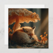 Red Fox Sleeping Under Giant Mushroom シーズンカード (正面/裏面)