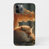 Red Fox Sleeping Under Giant Mushroom Case-Mate iPhoneケース (裏)