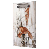 Red Foxes in Snow at Winter (by Wilhelm Kuhnert) クリップボード (左)