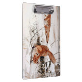 Red Foxes in Snow at Winter (by Wilhelm Kuhnert) クリップボード (右)