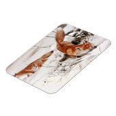 Red Foxes in the Winter Snow (by Wilhelm Kuhnert) マグネット (左側)