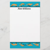 Red Foxes Personalized 便箋 (裏面)