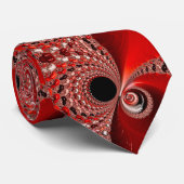Red Fractal Spiral Pattern - Modern Mathematical  ネクタイ (ロール)