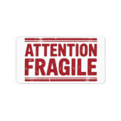 Red Fragile 取扱注意 メールラベル images1 ラベル (正面)