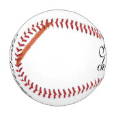 Red frame watercolor merry Christmas dd your name  野球ボール (正面左)