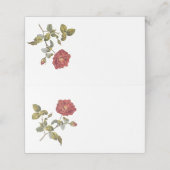 Red French Rose Birthday Party Table プレイスカード (外部開封)