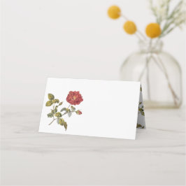 Red French Rose Birthday Party Table プレイスカード