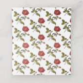 Red French Rose Birthday Party Table プレイスカード (内部開封)