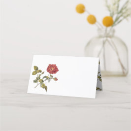 Red French Rose Birthday Party Table プレイスカード
