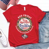 RED FRIDAY展開済み軍隊ファミリードッグタグ名 Tシャツ