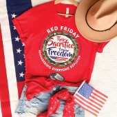 RED FRIDAY展開済み軍隊ファミリードッグタグ名 Tシャツ