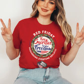 RED FRIDAY展開済み軍隊ファミリードッグタグ名 Tシャツ