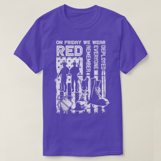 Red Friday軍隊シャツFriday We衣服Red Ve Tシャツ (デザイン正面)