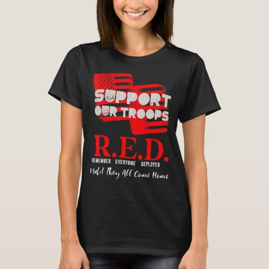 Red Friday軍隊On Friday We衣服Red Support Tシャツ (正面)