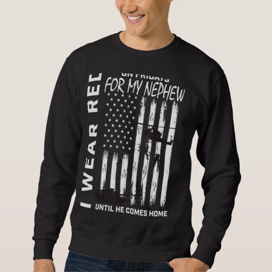 Red Friday軍隊Remember Everyone Deployed Nep スウェットシャツ (正面)