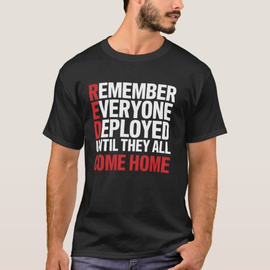 RED Friday 展開中の軍人と家族を忘れない Tシャツ (正面)