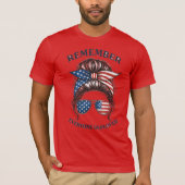 RED Friday Messy Bun T-Shirt - Remember Everyone  Tシャツ (正面)