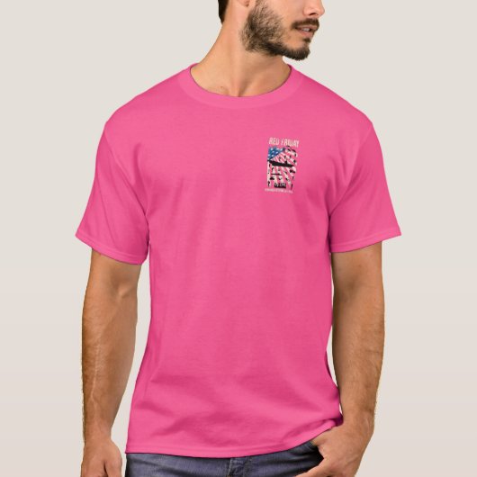 Red Friday Remember Everyone Deployed軍隊パパ Tシャツ (正面)