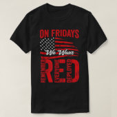 Red Friday Remember Everyone Deployed軍隊病院 Tシャツ (デザイン正面)