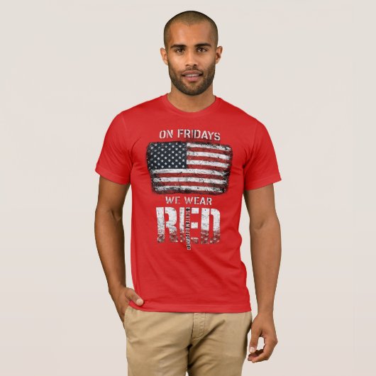 RED Friday: Remember Everyone Deployed Tシャツ (正面フル)