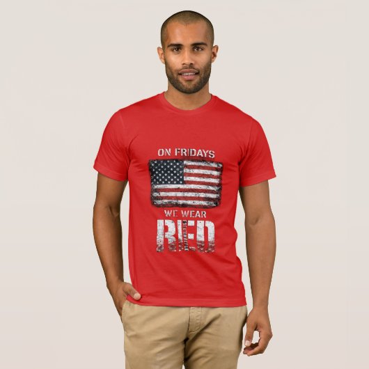 RED Friday: Remember Everyone Deployed Tシャツ (正面フル)