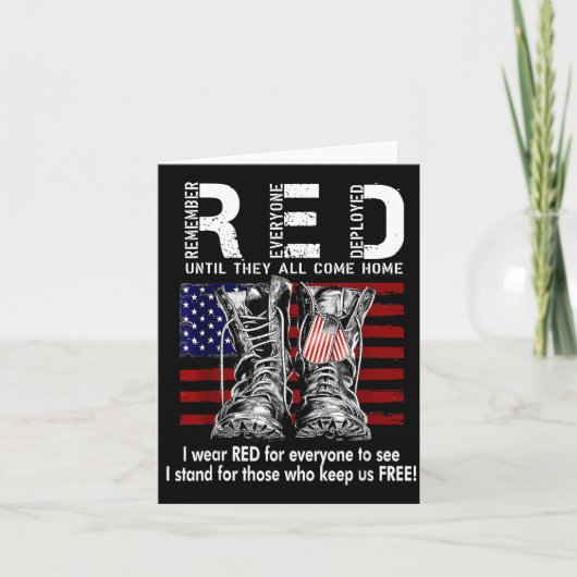 Red Friday Suprt Our Troops Until They All Come Ho カード (正面)