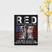 Red Friday Suprt Our Troops Until They All Come Ho カード (黄色い花)
