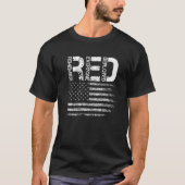 Red Fridays Remember Everyone DeployedレトロAmeri Tシャツ (正面)