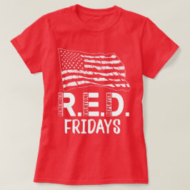RED Fridays Remember Everyone Deployed軍隊 Tシャツ