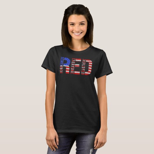 Red Fridays Remember Everyone Deployed American Fl Tシャツ (正面フル)