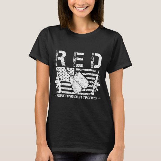 Red fridays remember everyone deployed honoring ou tシャツ (正面)