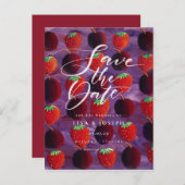 Red Fruit Countryスクリプト日付の保存 案内ポストカード (正面/裏面)