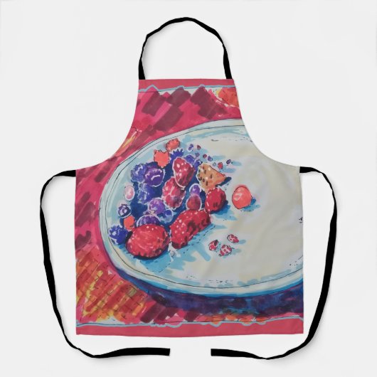 Red Fruits Bowl エプロン (正面)
