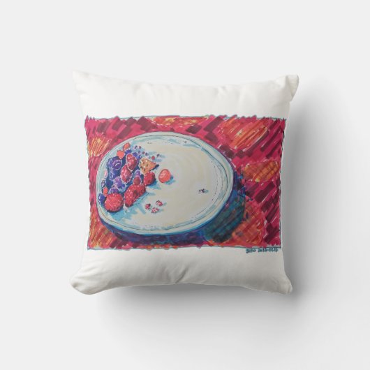 Red Fruits Bowl クッション (正面)