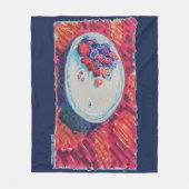 Red Fruits Bowl フリースブランケット (正面)