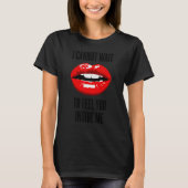 Red full lips graphic evil women tシャツ (正面)