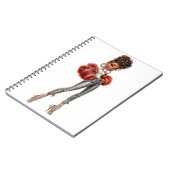 Red Fur Glam Girl Spiral Photo Notebook ノートブック (左側)