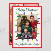 Red/Gクリスマスカード（ライトと写真） シーズンカード (正面/裏面)