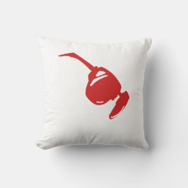 Red Gamer Aesthetic Pillow | Futuristic Tech Circu クッション
