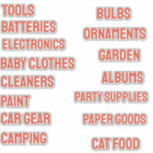 Red Garageカスタマイズ可能なビニールシールの整理 シール (正面)